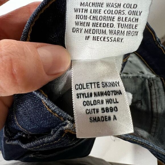 Hudsdon Blue Dark Denim Colette Skinny Ankle Jeans Size 28 - Picture 9 of 9